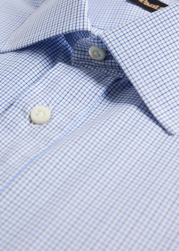 Micro Graph Check Dress Shirt - Blue - Dress Shirt