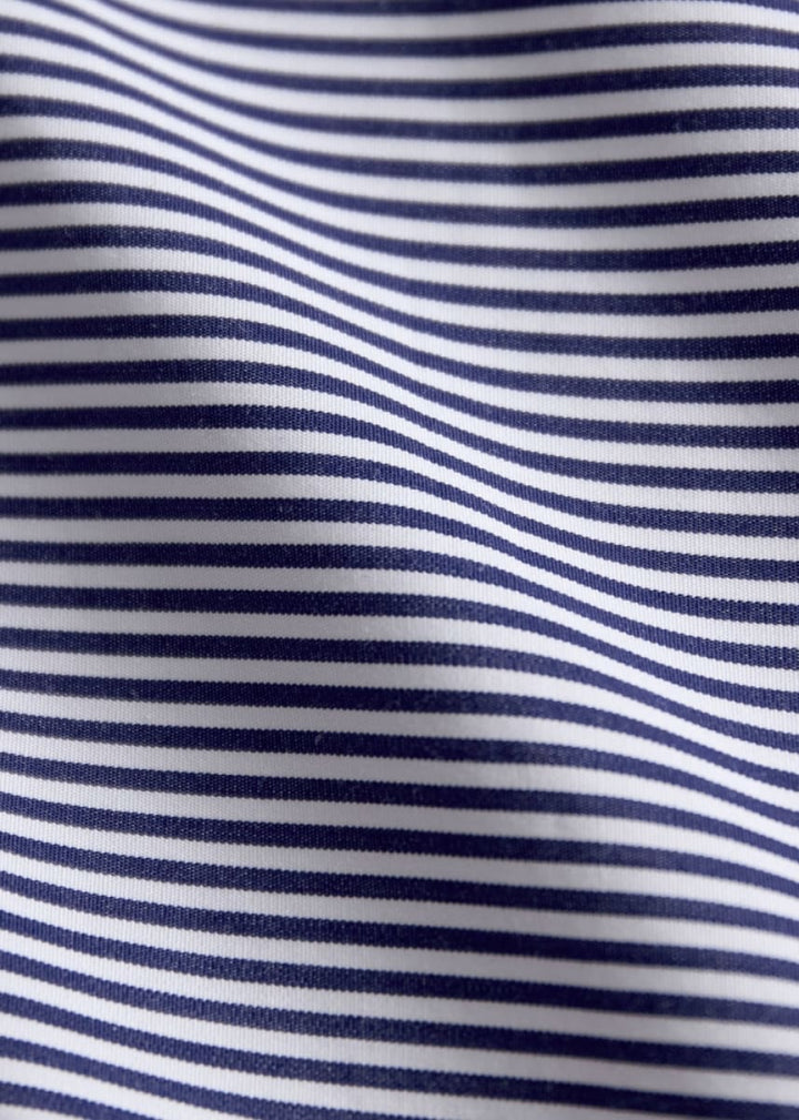 Micro Horizontal Stripe Dress Shirt - Navy/White - Dress Shirt