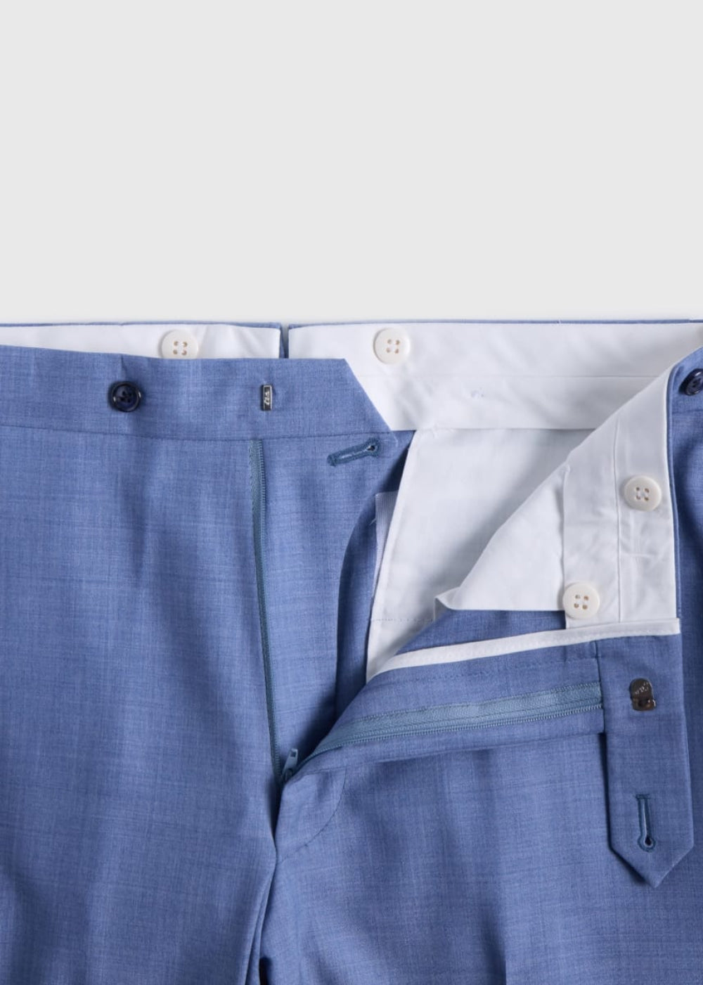 Mid Blue All Year Wool Suit - Mid Blue - 46 - Suit