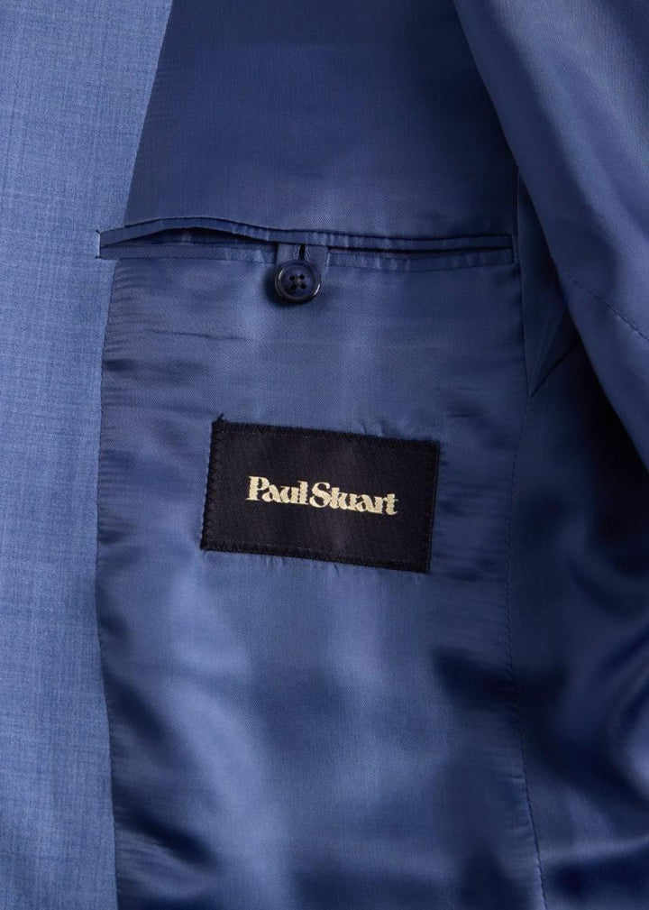 Mid Blue All Year Wool Suit - Mid Blue - 46 - Suit