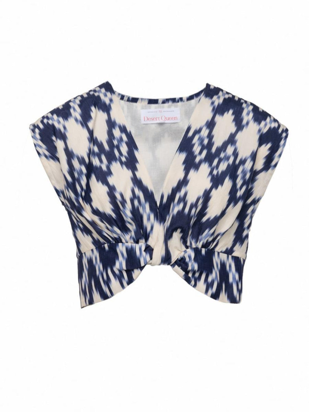 Mikah Cap Sleeve Top - New Ikat - Crop Top