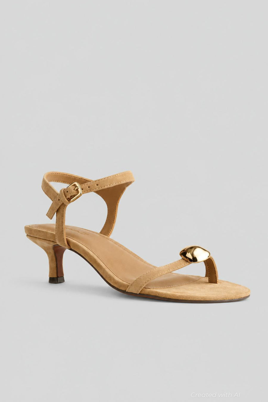 Mila Kitten Heel Sandals - Field Khak - 9 - Flip Flops