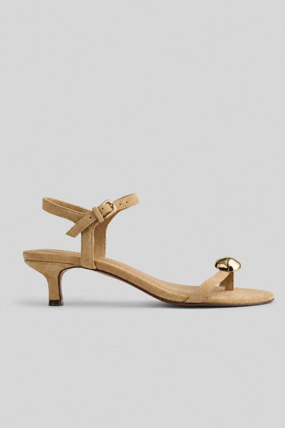 Mila Kitten Heel Sandals - Field Khak - 9 - Flip Flops