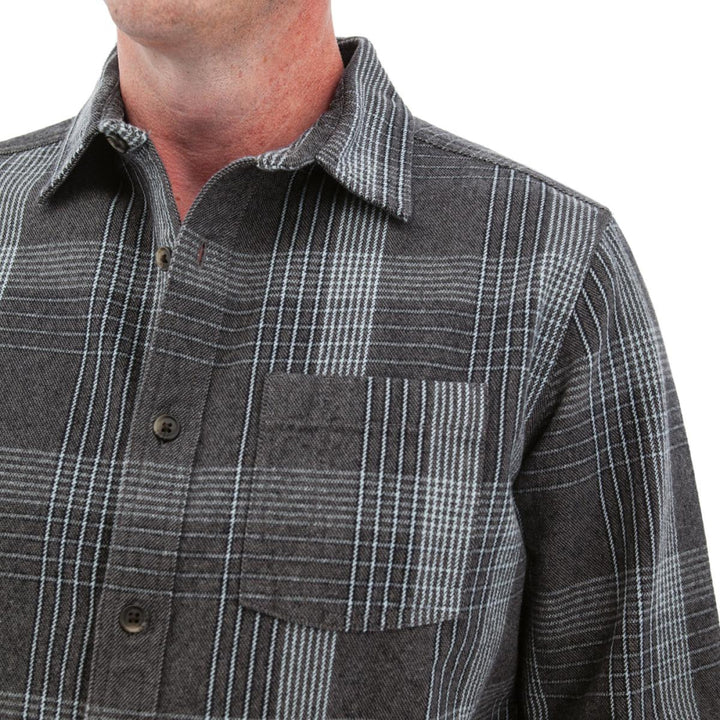Miles Heavyweight Organic Flannel Shirt - Charcoal - Button Down Shirt