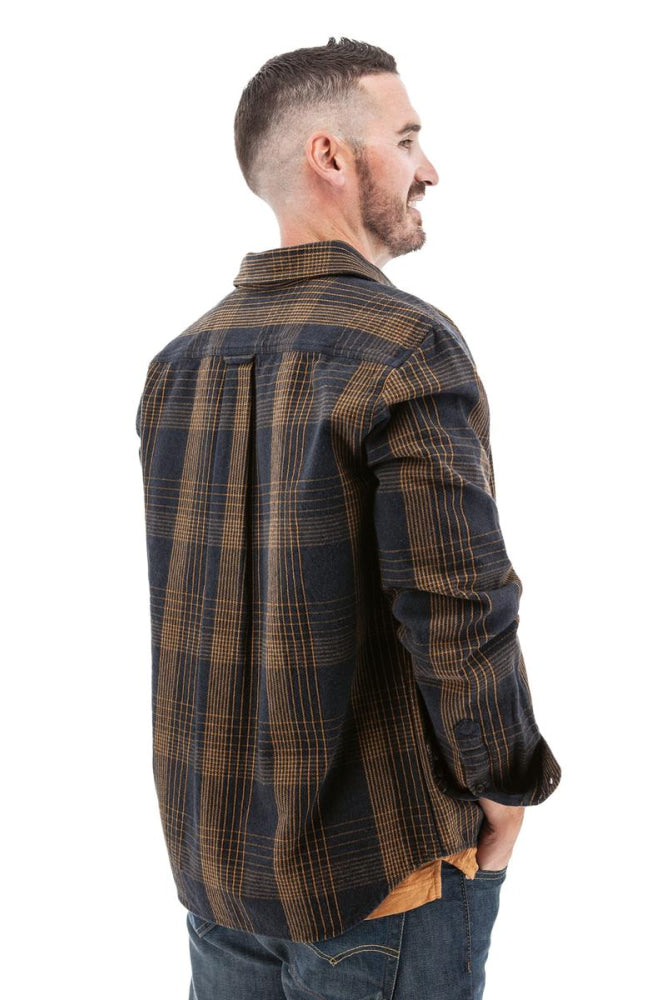 Miles Heavyweight Organic Flannel Shirt - Ombre - Button Down Shirt