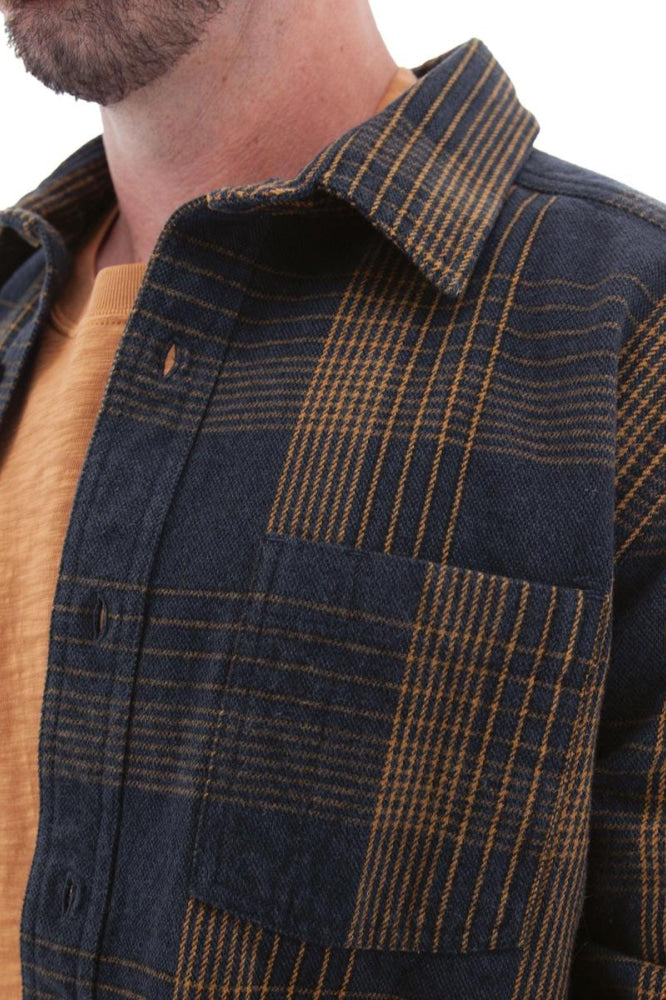 Miles Heavyweight Organic Flannel Shirt - Ombre - Button Down Shirt