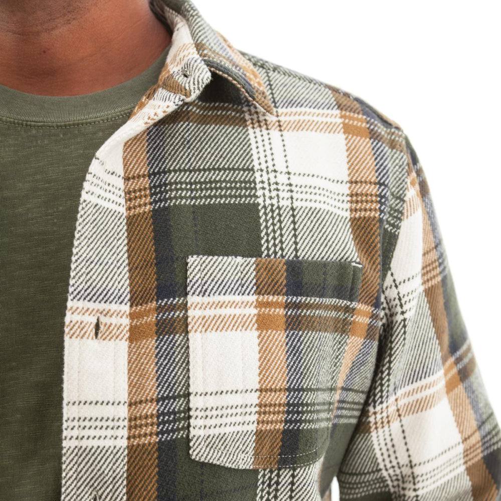 Miles Heavyweight Organic Flannel Shirt - Thyme - Button Down Shirt