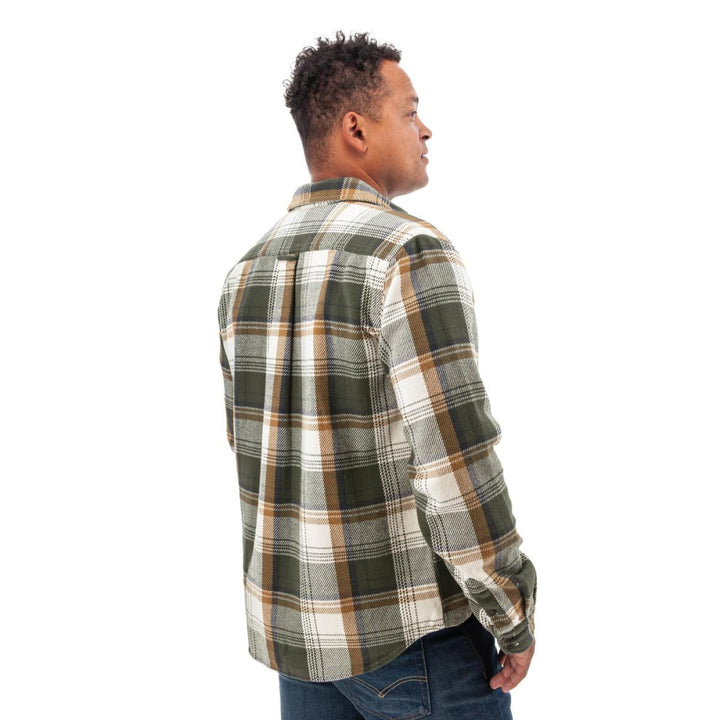 Miles Heavyweight Organic Flannel Shirt - Thyme - Button Down Shirt