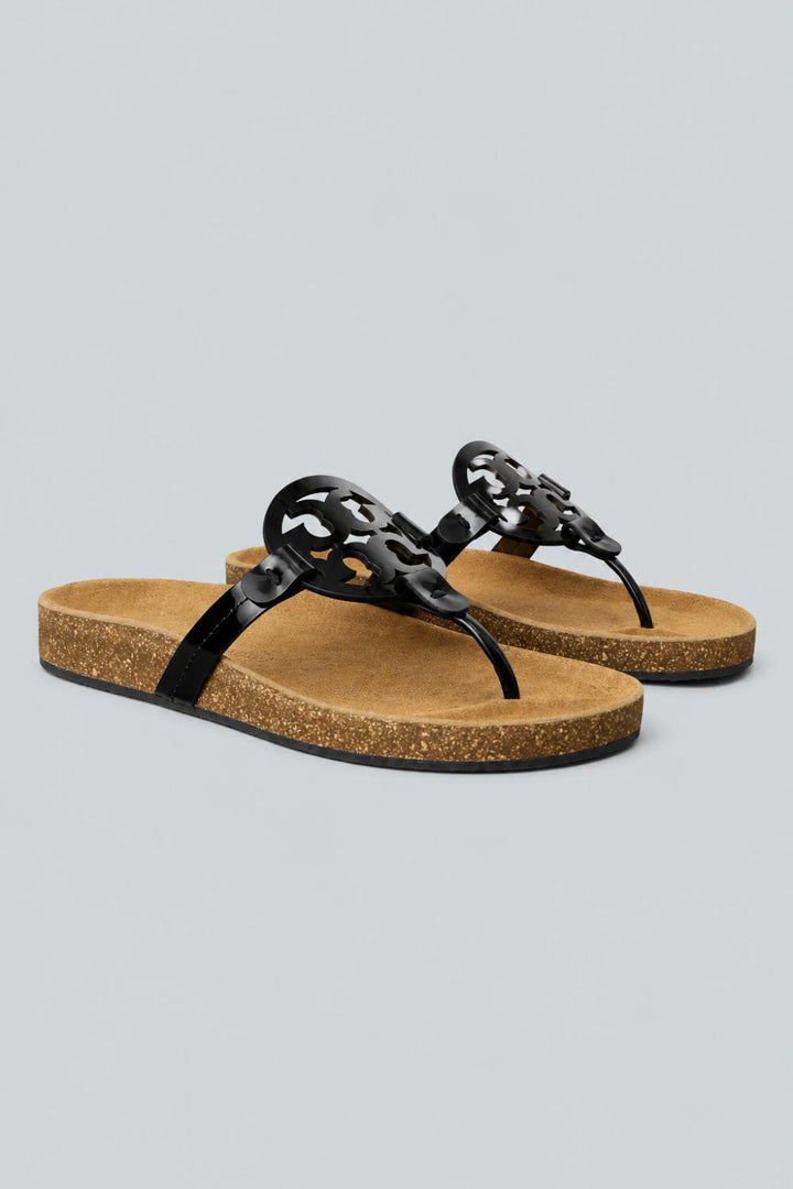 Miller Cloud Sandal - Perfect Black/ Natural - 9 - Sandal
