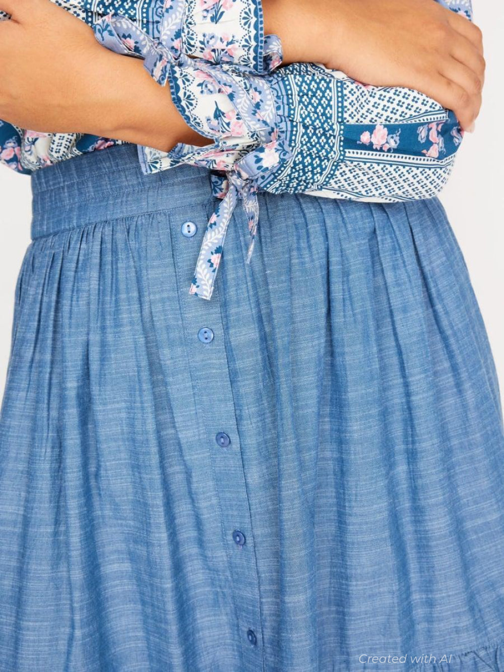 Mimi Skirt - Chambray - Skirt