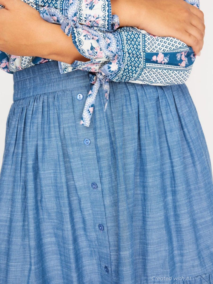 Mimi Skirt - Chambray - Skirt