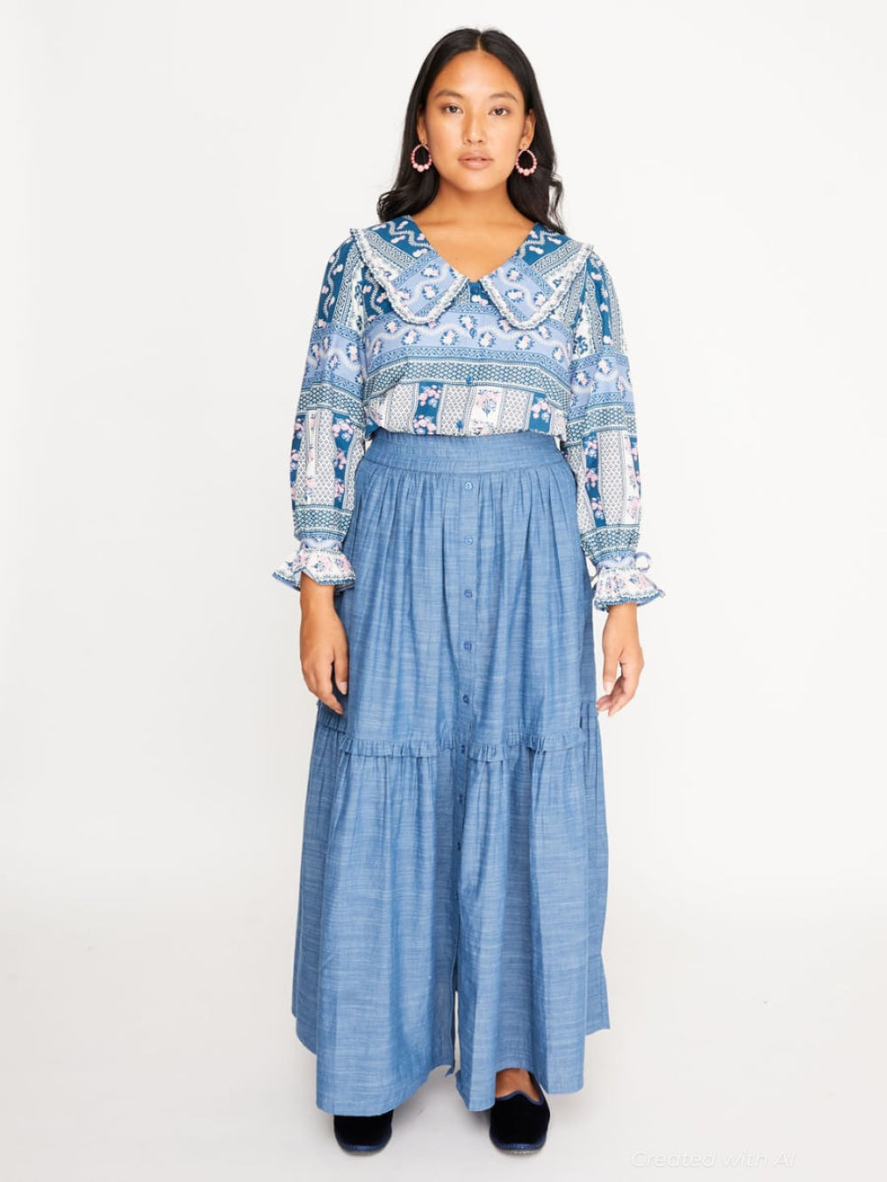 Mimi Skirt - Chambray - Skirt