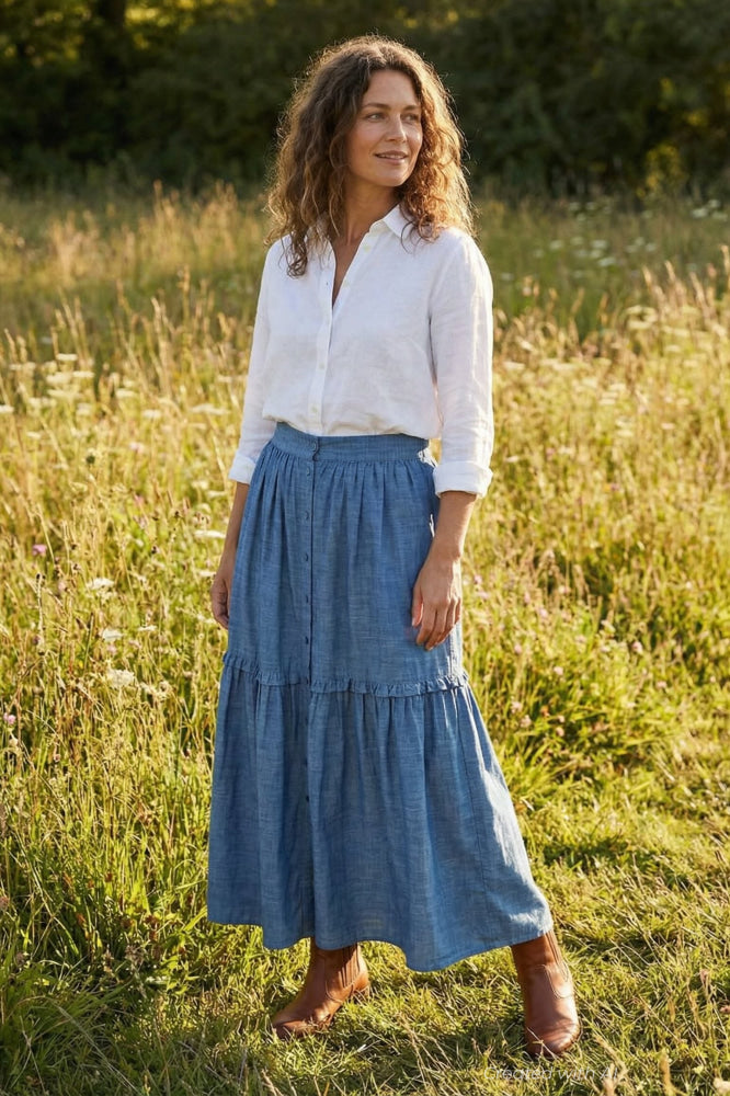 Mimi Skirt - Chambray - Skirt
