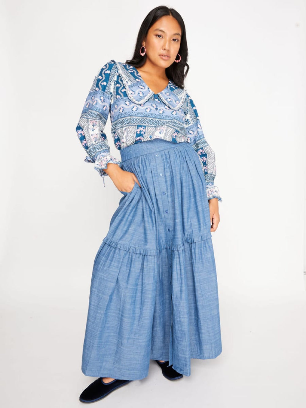 Mimi Skirt - Chambray - Skirt