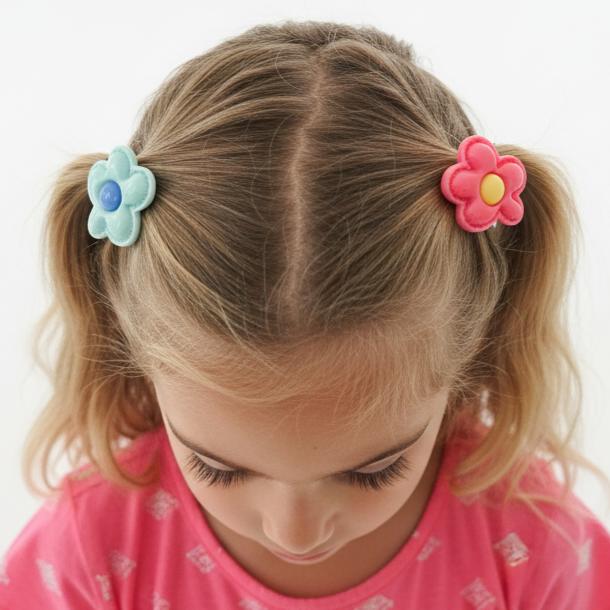 Mini Flower Cookies Hair Clips (Set of 5)