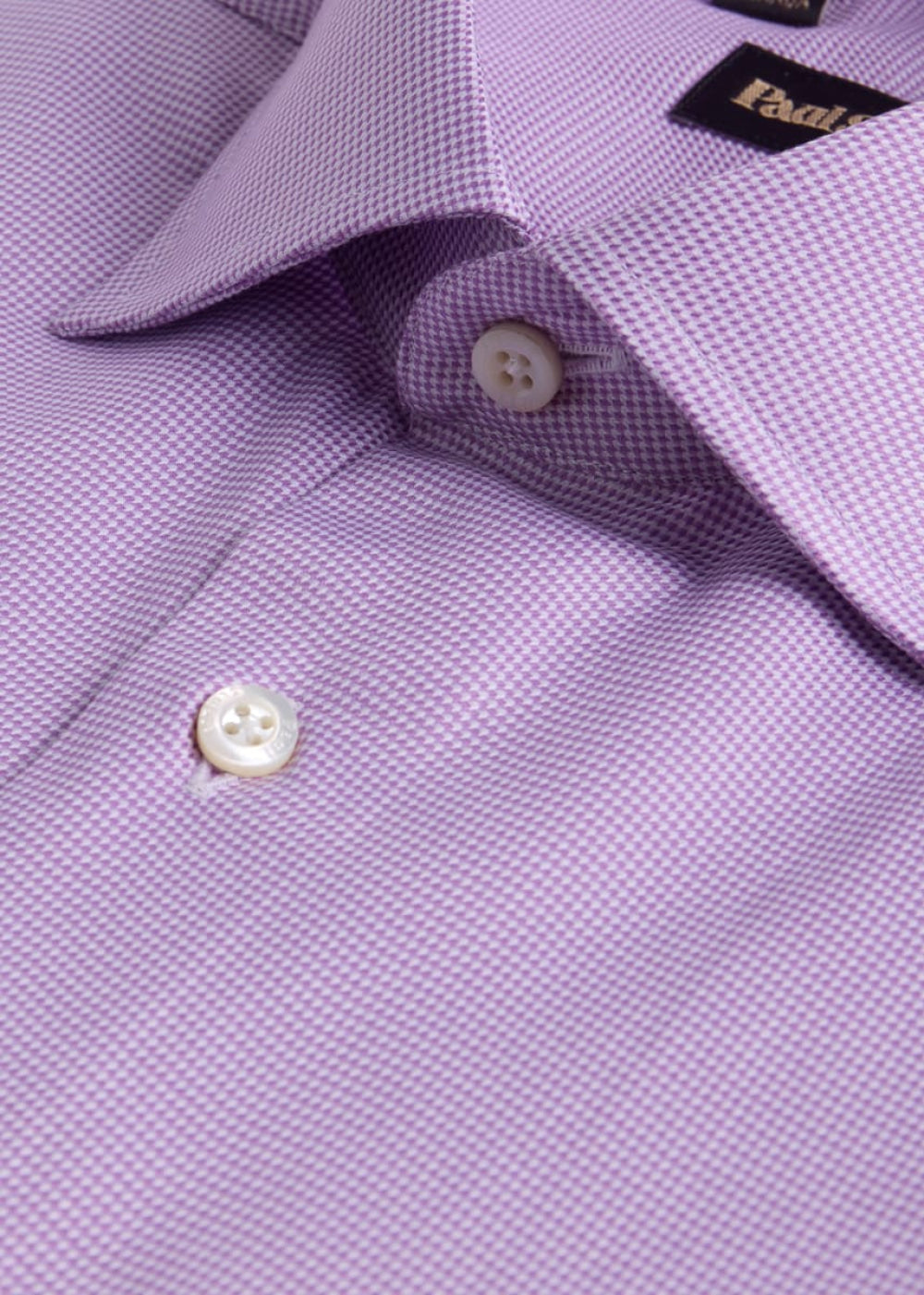 Mini Houndstooth Sport Shirt - Plum - S (38) - Collared Shirt