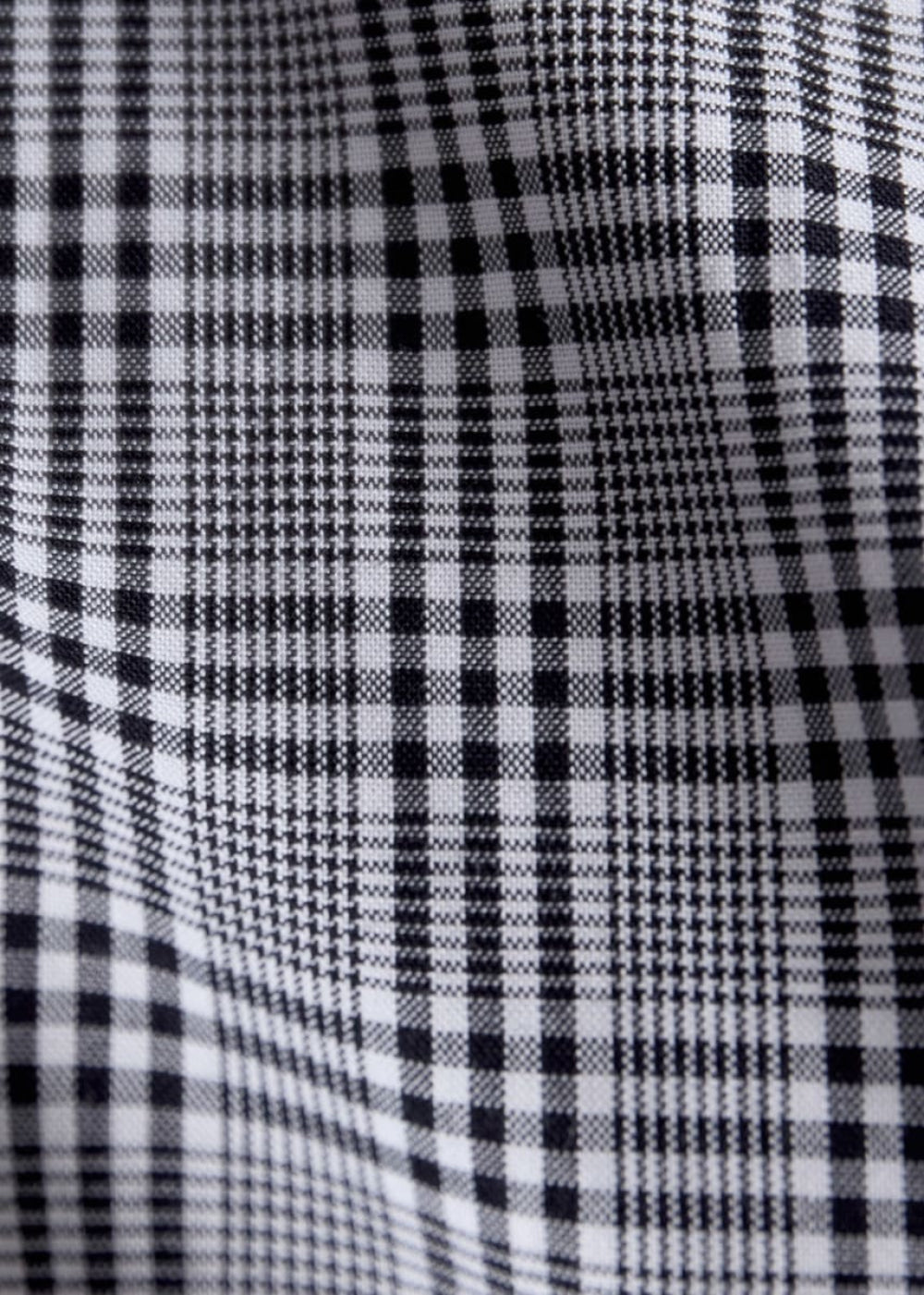 Mini Plaid Extreme Ctwy Cotton Dress Shirt - Black/White - Dress Shirt