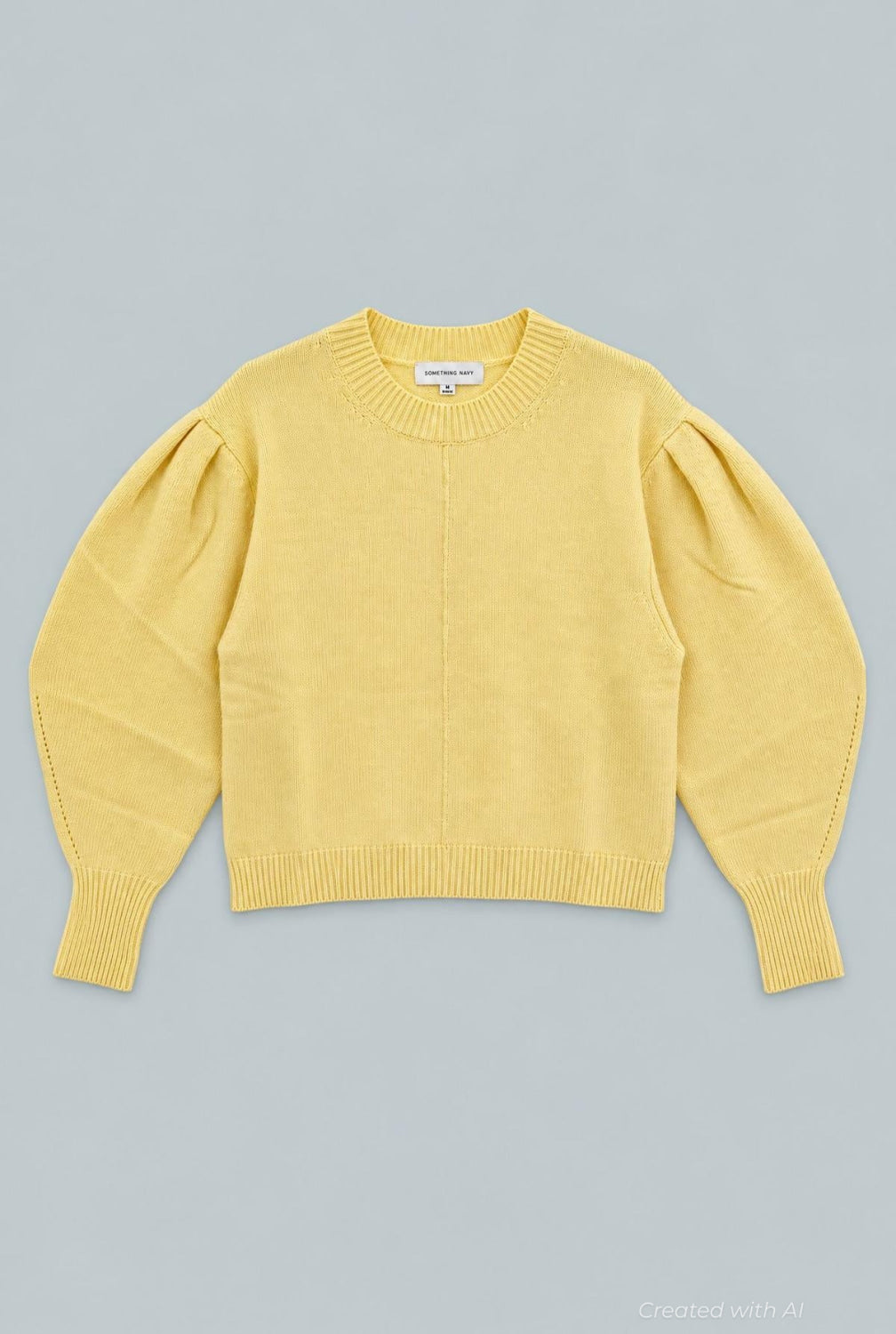 Minnie Puff Sleeve Sweater - Yellow - Sweater