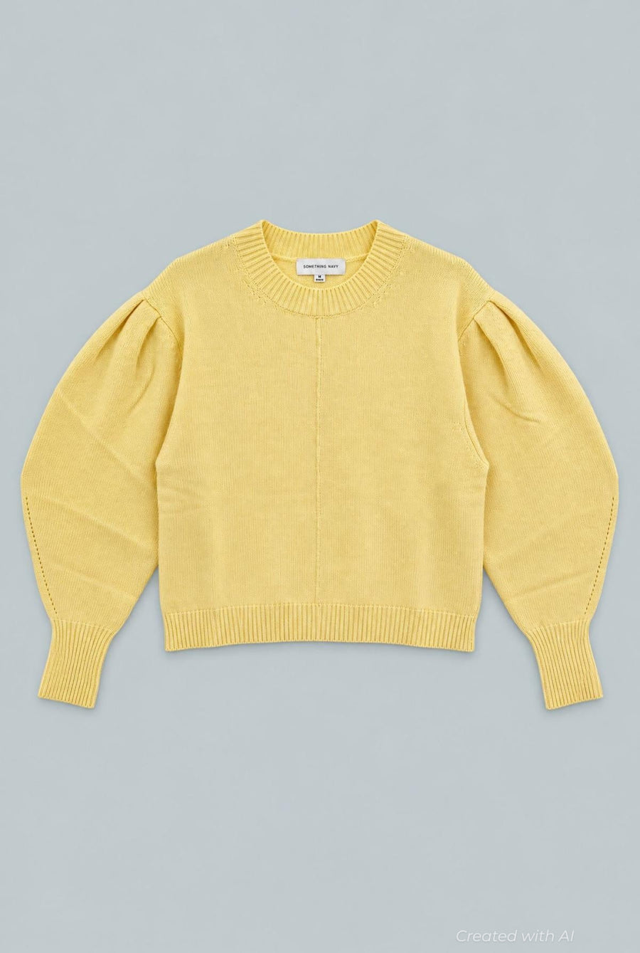 Minnie Puff Sleeve Sweater - Yellow - Sweater