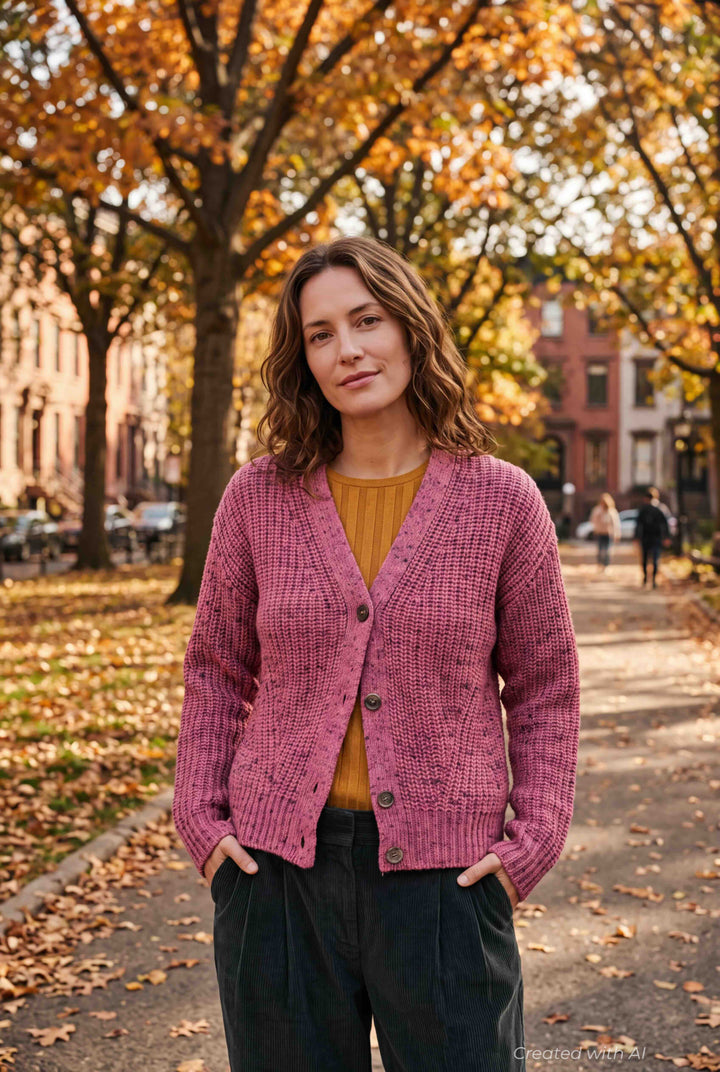 Mireille Cardigan - Pink - Cardigan