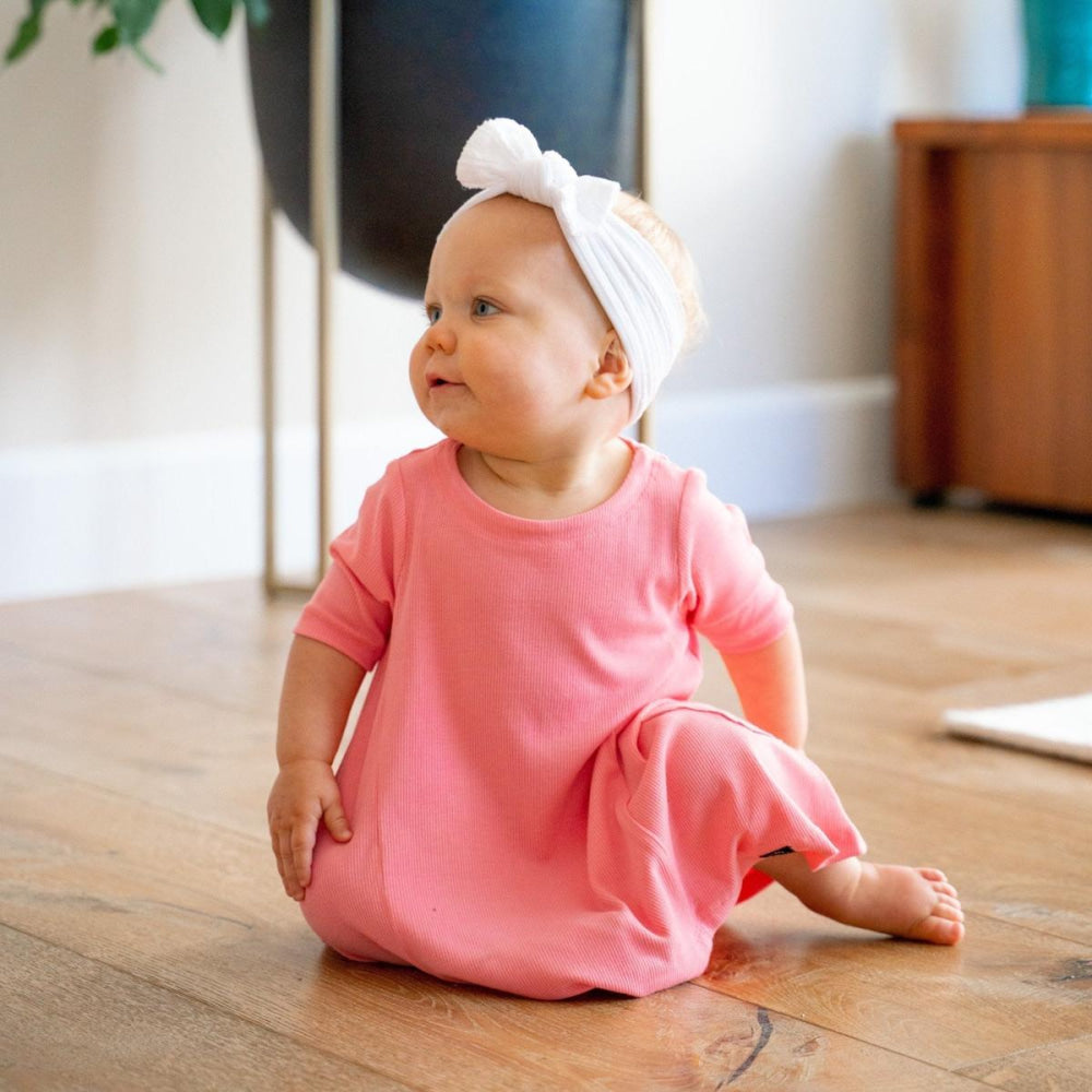Miss Mayhem Tunic - Geranium Pink Rib - 18-24 Months - Dresses