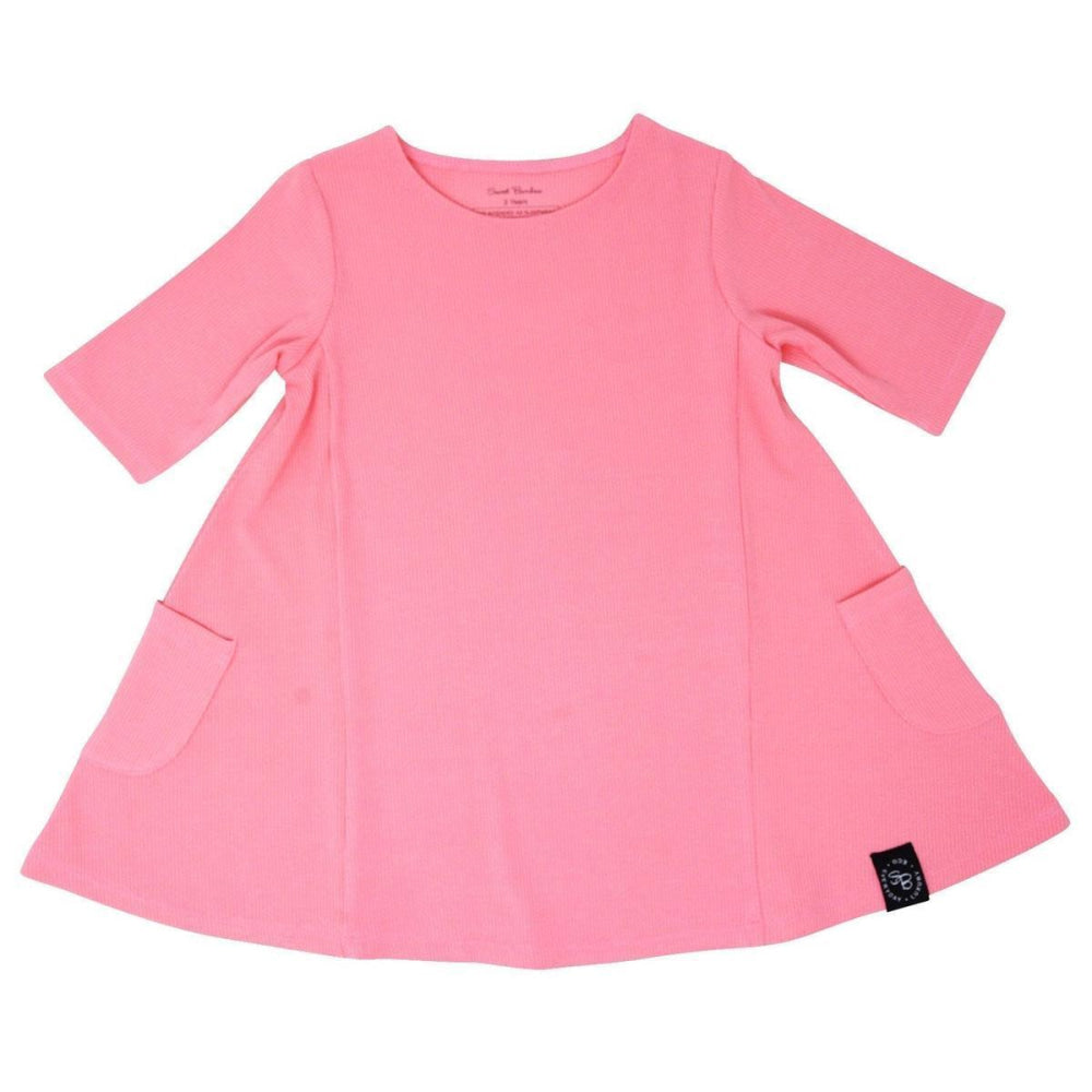 Miss Mayhem Tunic - Geranium Pink Rib - 18-24 Months - Dresses
