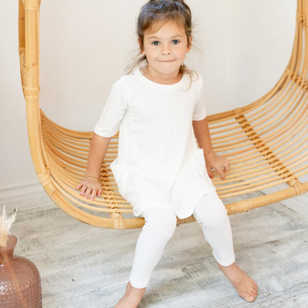 Miss Mayhem Tunic - Whispery White Rib - Dresses