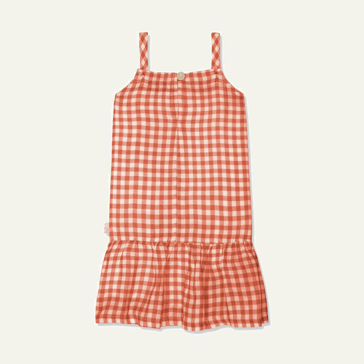 Misty Rose Linen Kid Dress - Natural/misty Rose - Dresses