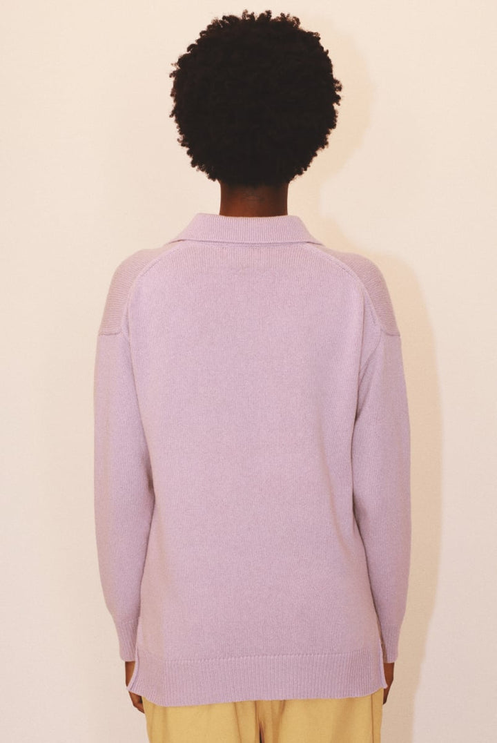 Mitch Collar Sweater - Lilac - Sweater