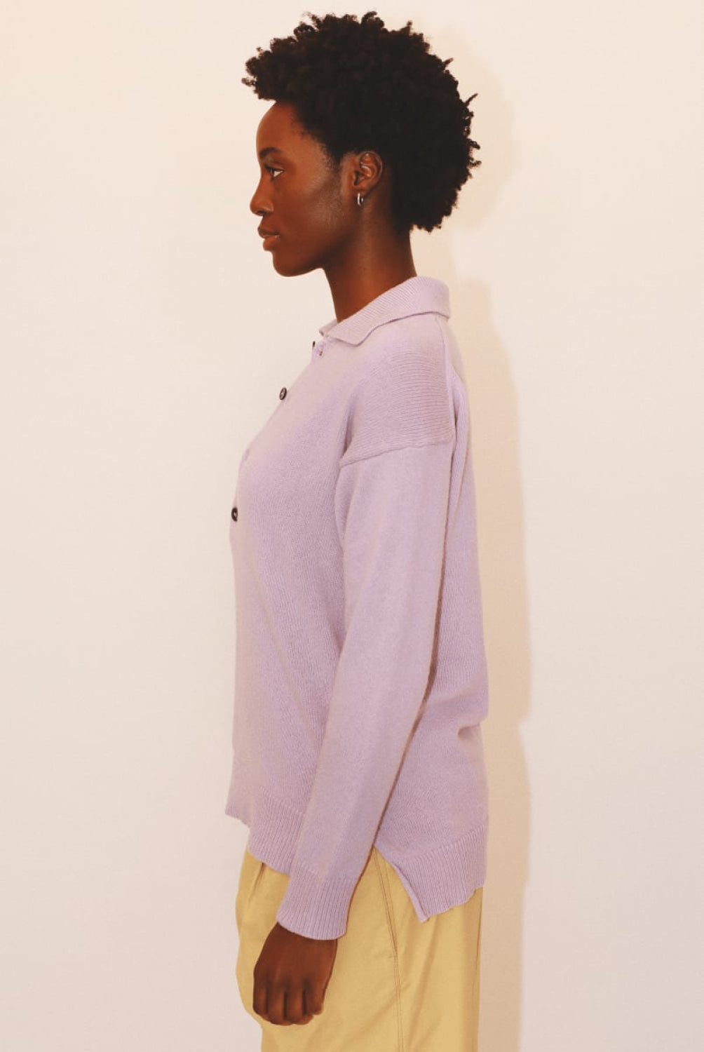 Mitch Collar Sweater - Lilac - Sweater