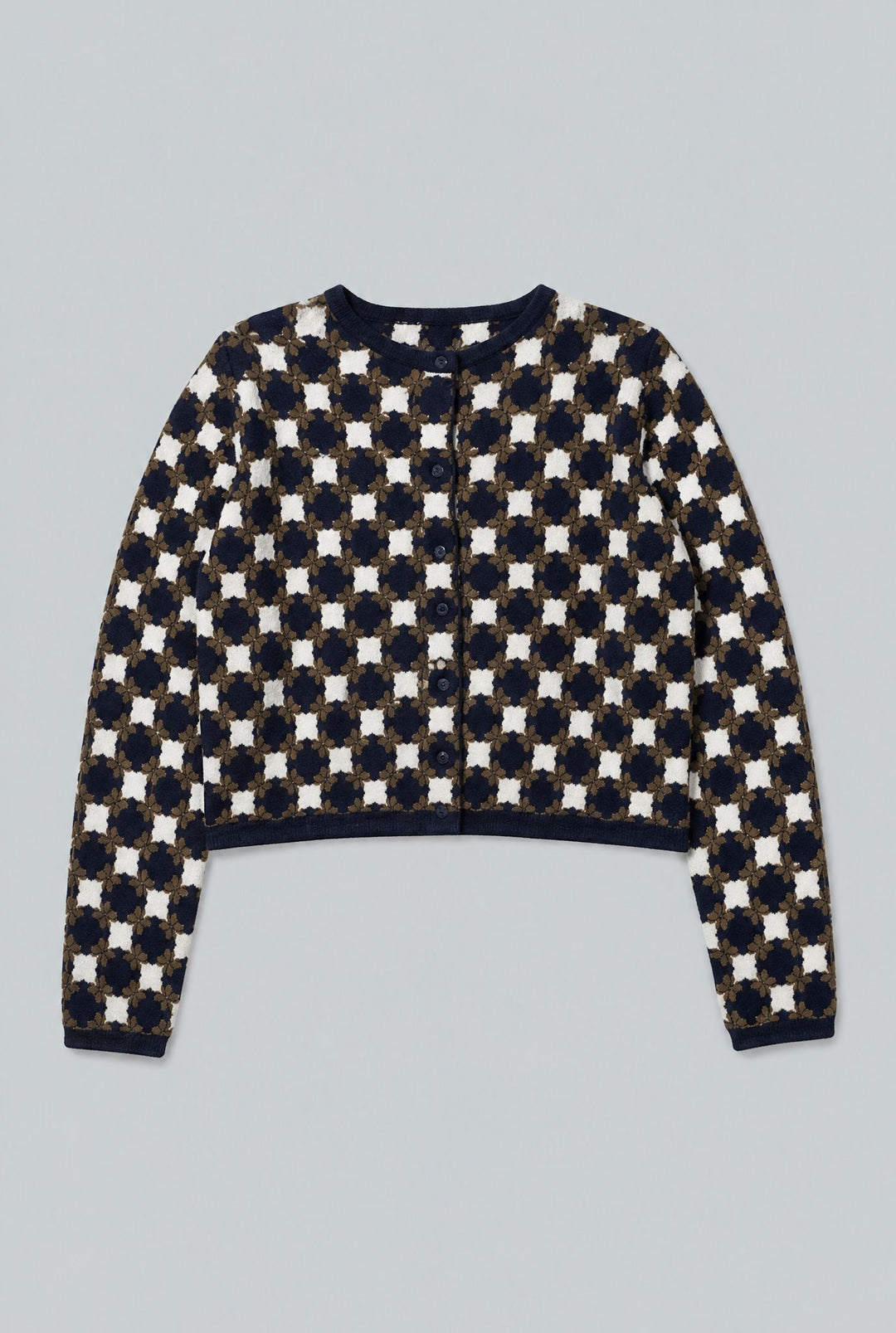 Flower Geo Velvet Jacket - Cedar/Navy