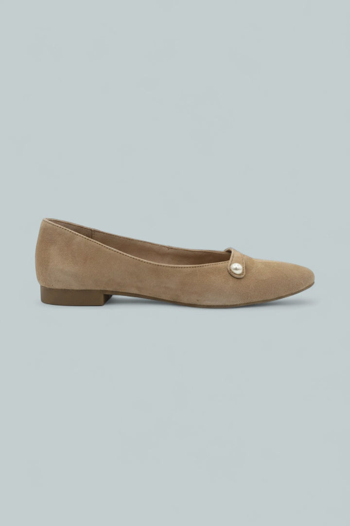 Tahitian Pointed Toe Flats - Dakar Suede