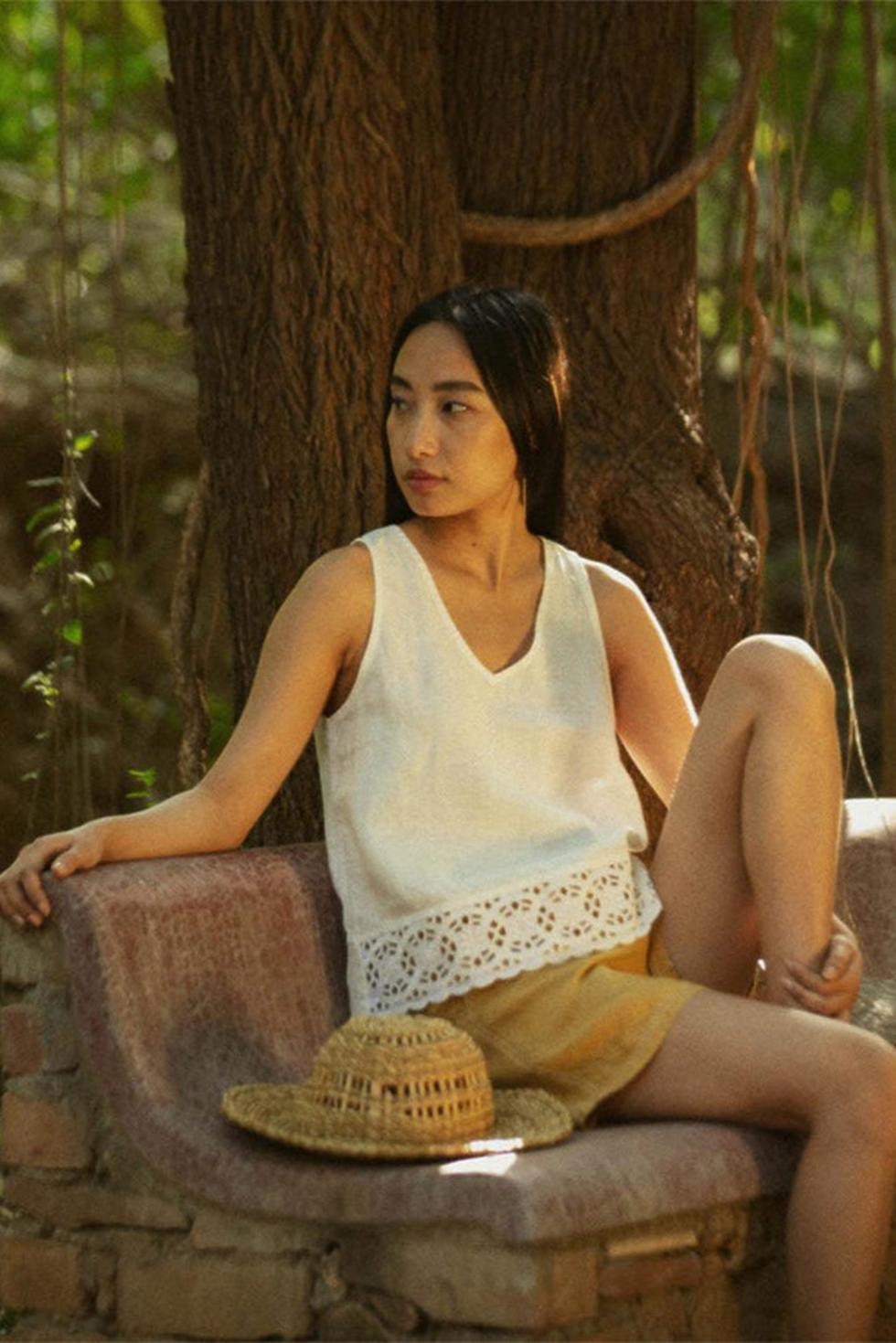 Sunkissed Shoulders Top - Shell Off-White