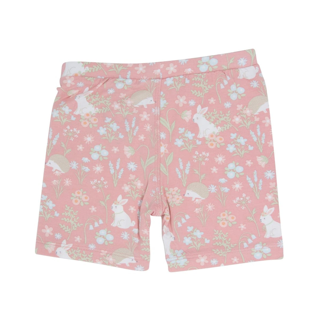 Pink Bunny Floral Summer Pajama Set - Woodland Bunny
