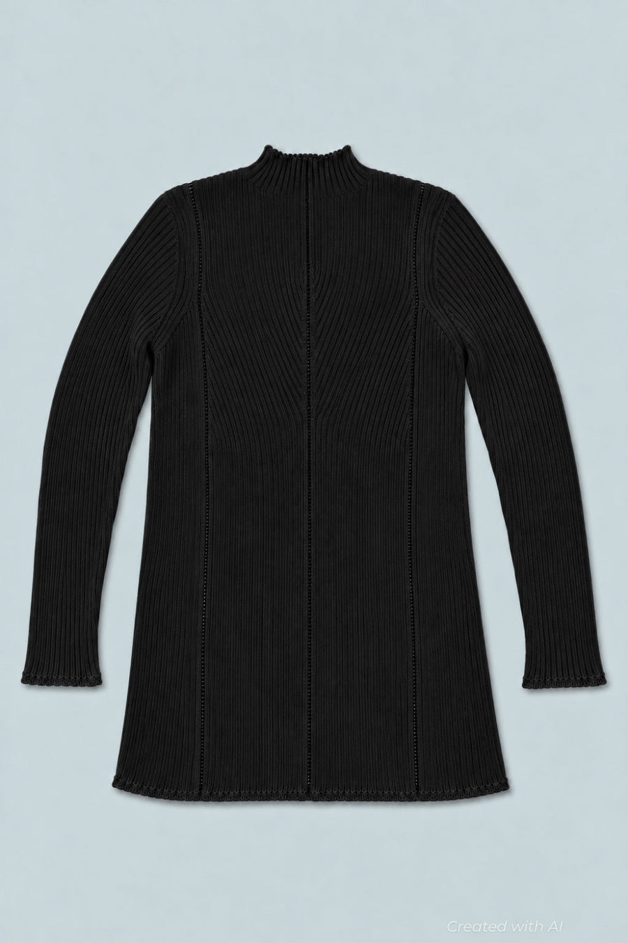 Mock Neck Sweater - Black - Mockneck
