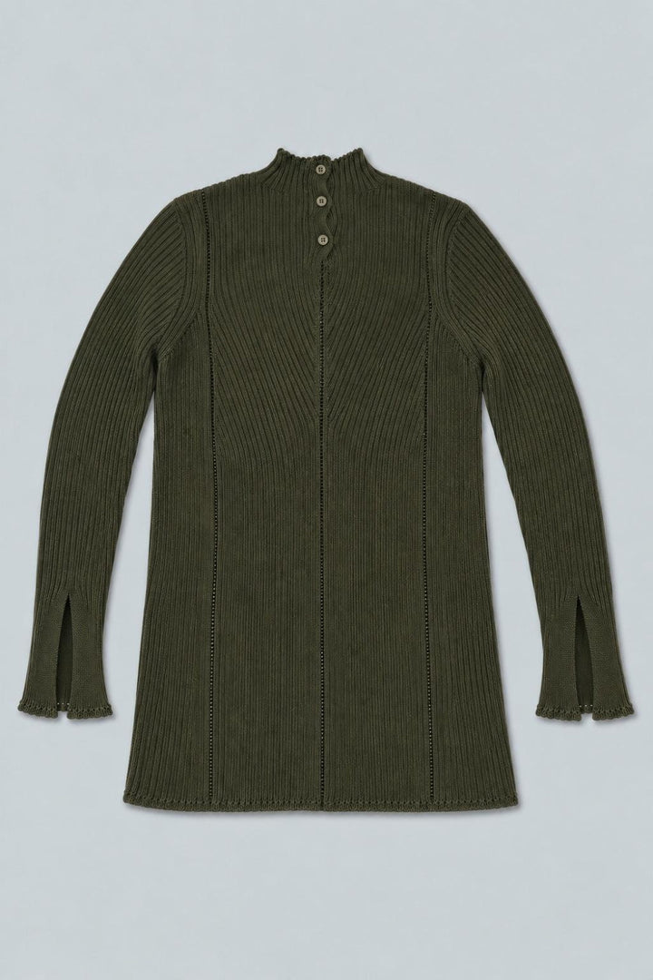 Mock Neck Sweater - Olive - Sweater