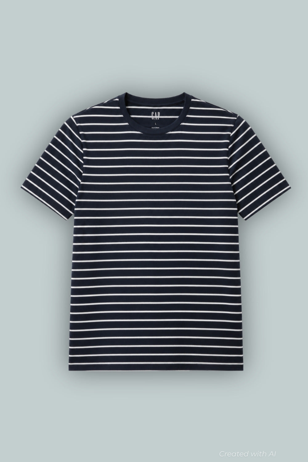 Modern Crewneck T-Shirt - Black/White - Large - T-shirt