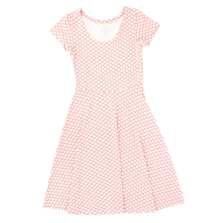 Mommy Swirly Girl Dress - Hearts and Stars Pink - Dresses