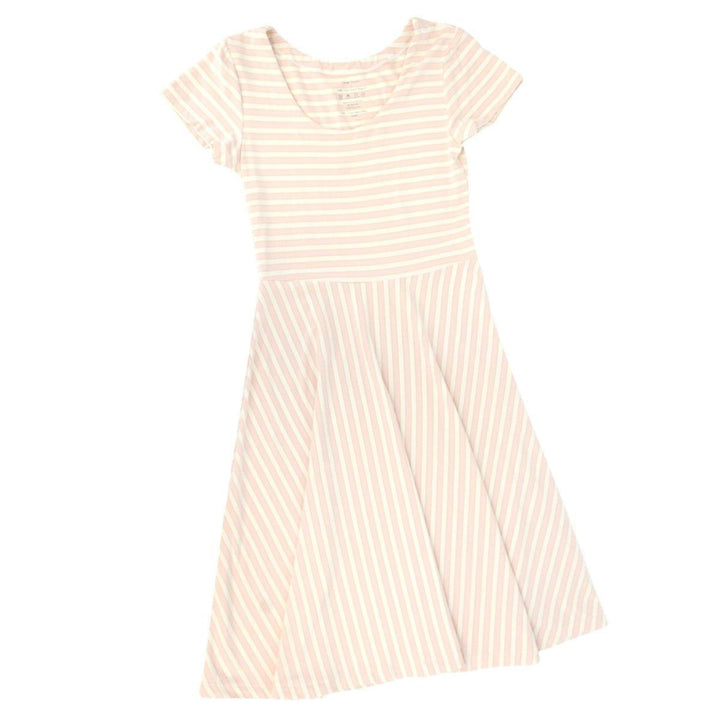 Mommy Swirly Girl Dress - Vintage Stripe Pink - Dresses
