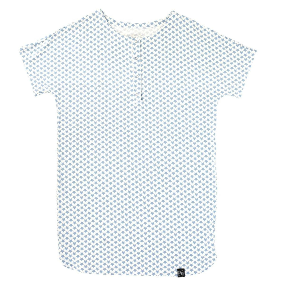Mommy’s Sleep Shirt - Hearts and Stars Blue - Nightgown