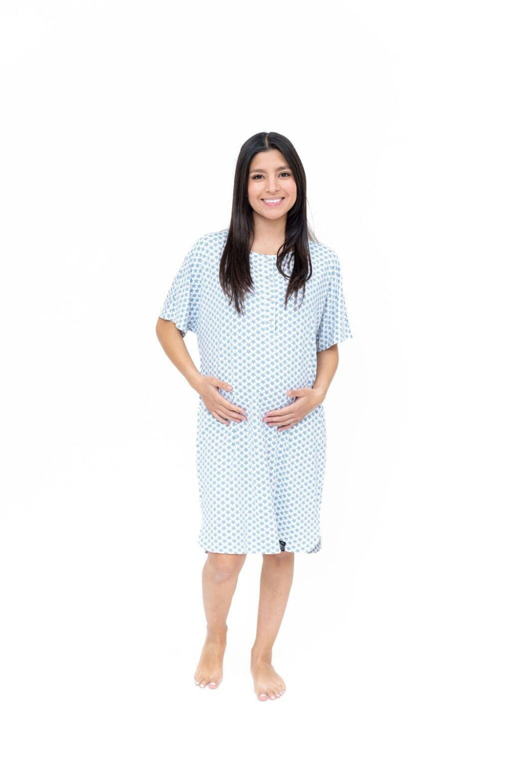 Mommy’s Sleep Shirt - Hearts and Stars Blue - Nightgown