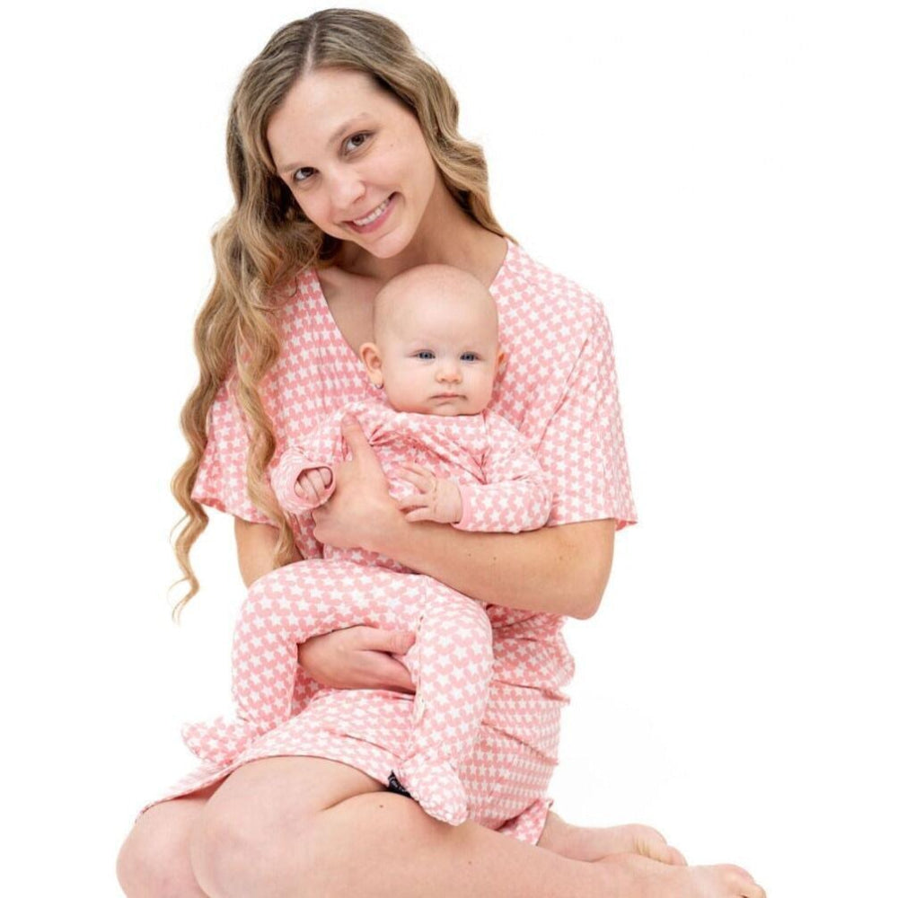 Mommy’s Sleep Shirt - Hearts and Stars Pink - Nightgown
