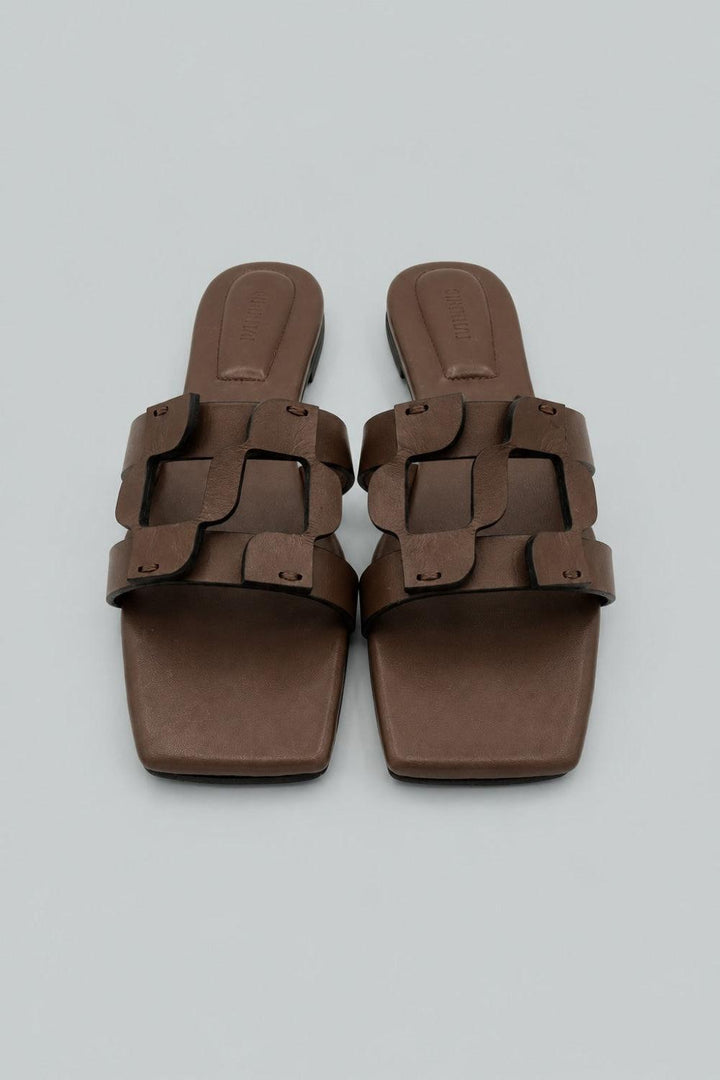 Monogram Flat Sandals - Mocha - EU 36 / US 6 - Sandals