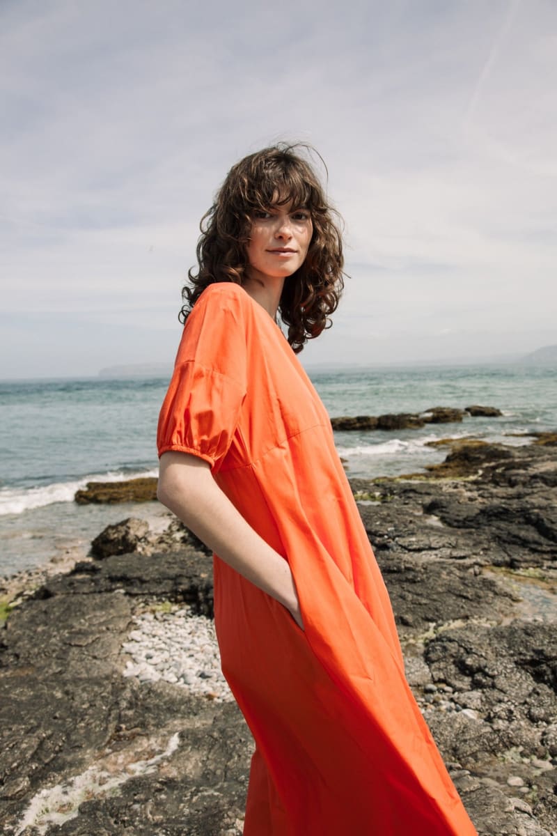 Beaumont Organic Marella Organic Cotton Dress - Coral Small Beaumont Organic Marella Organic Cotton Dress - Coral Small