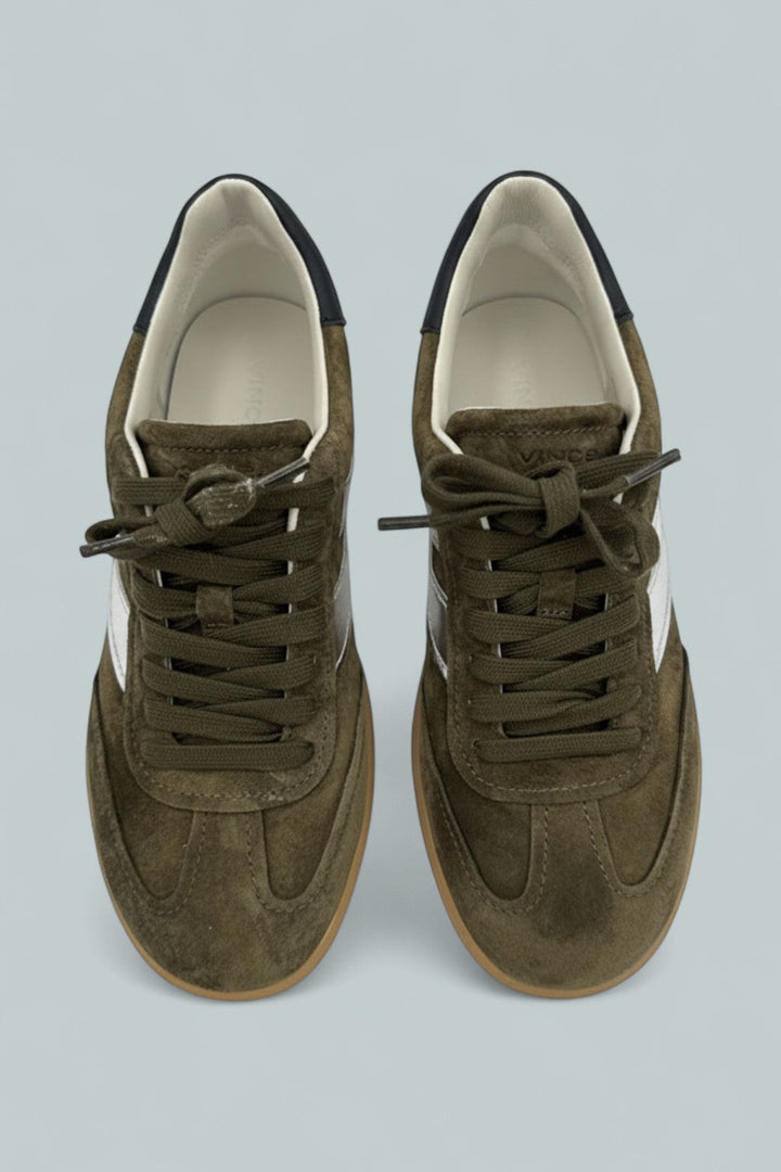 Oasis Suede & Leather Sneaker - Militare/Silver