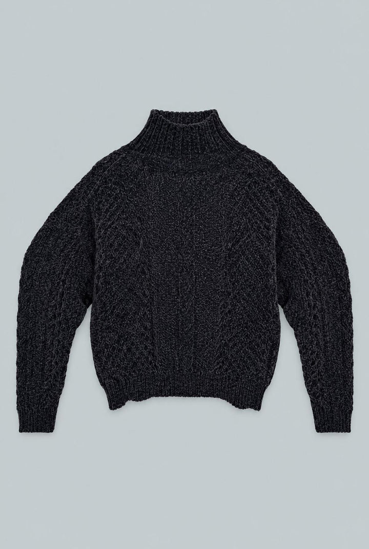 Chenille Quarter Zip Sweater - Cream