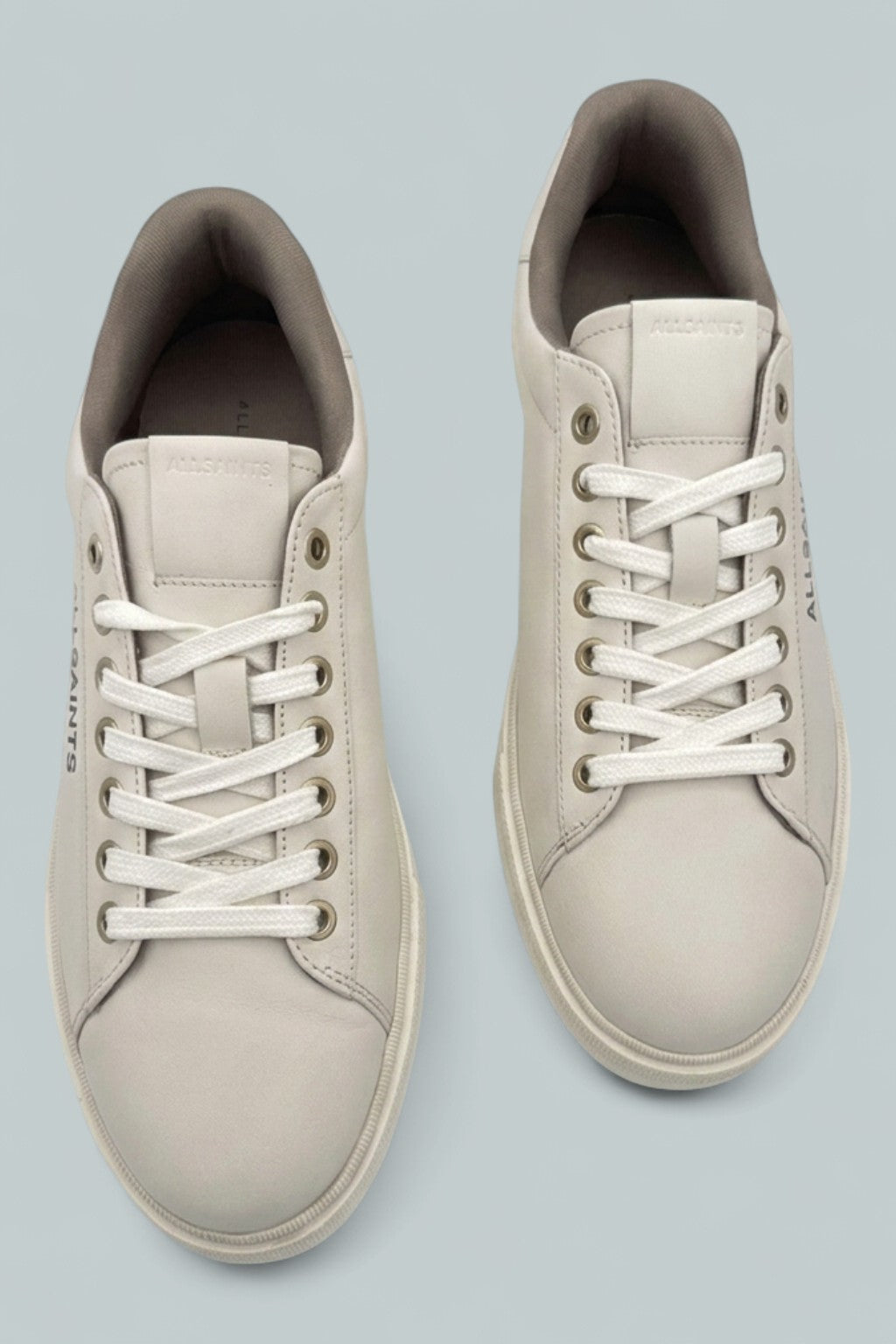 Men's Underground Leather Low Top Sneakers - Triple White