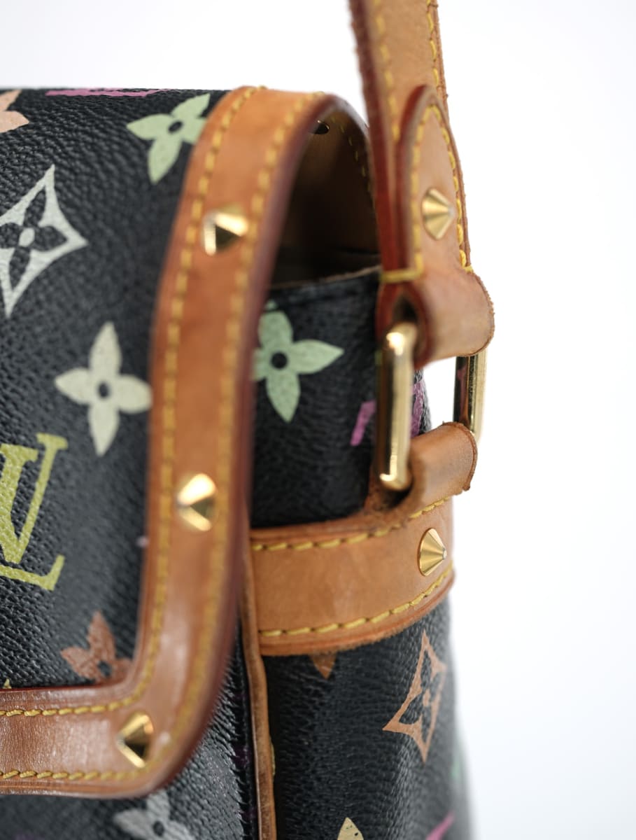 Pre-Owned Louis Vuitton Monogram Multicolor Sologne Black