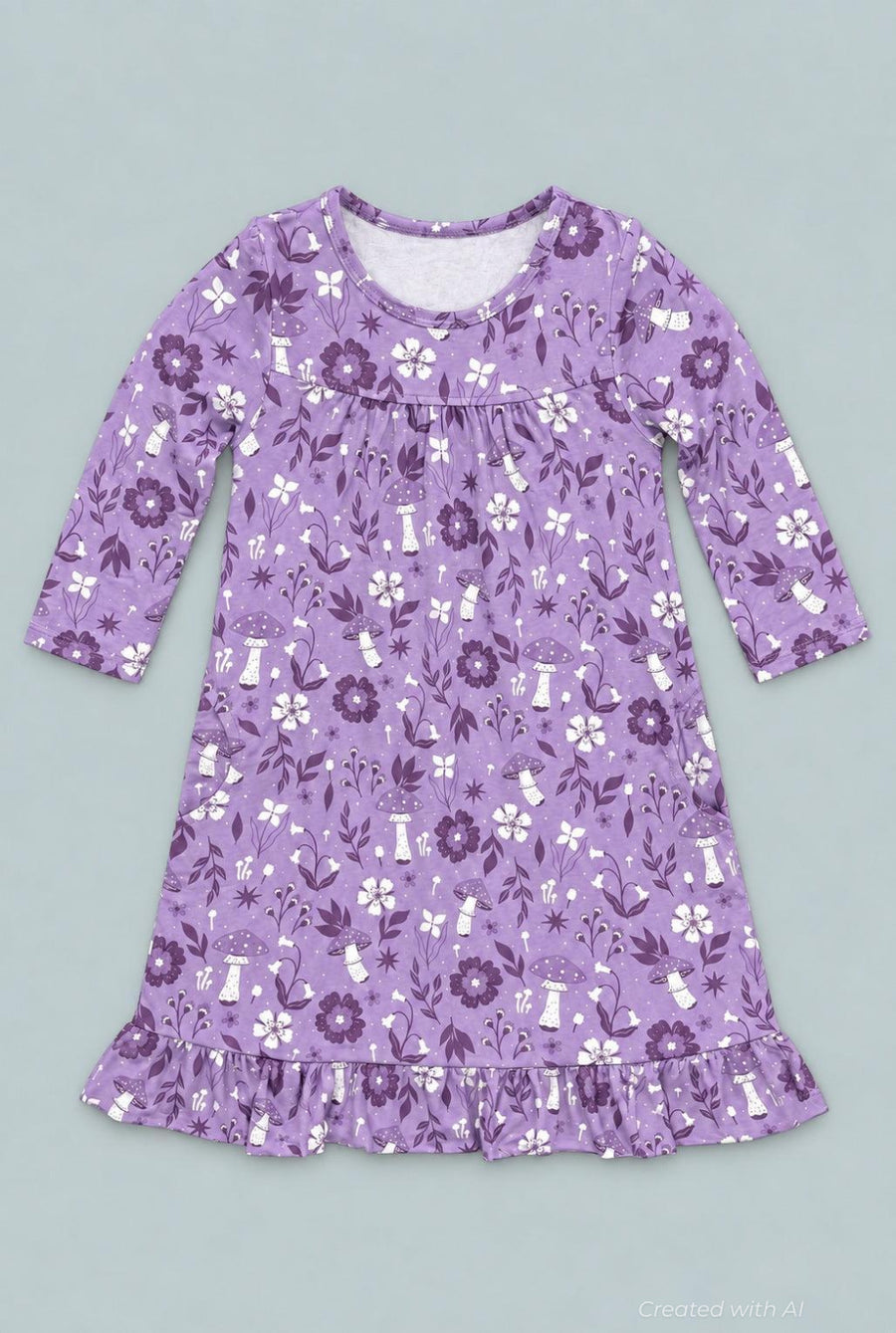 Mushroom Floral Boho Dress - Meadow - Dresses