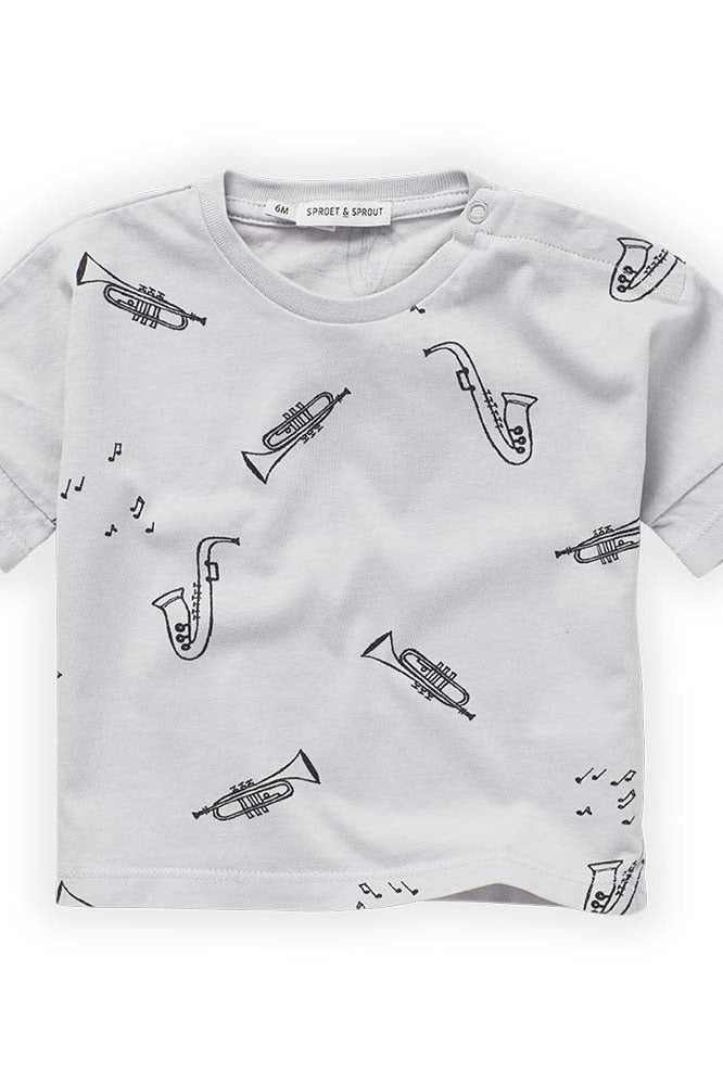 Musica Print Set - Light Grey - T-shirt